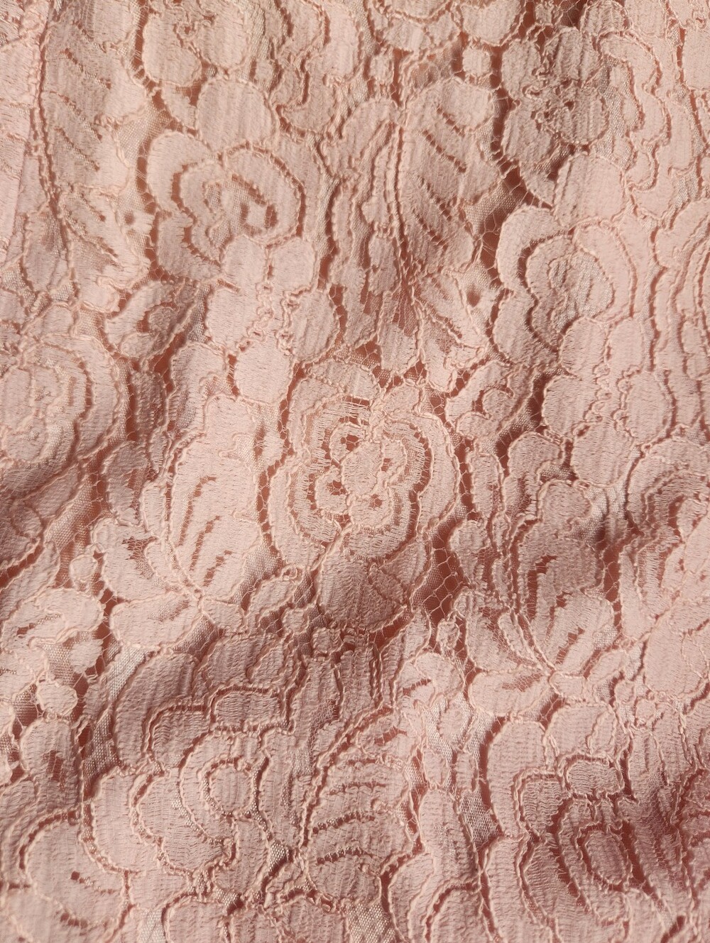 VINTAGE 1960s Peach Pink Sheath Lace Cocktail Dress - Size M - Picture 4 of 15